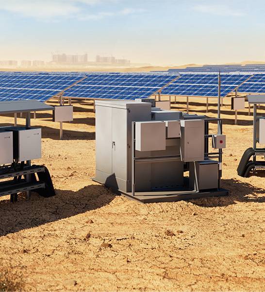 Utility-scale PV plant with CPSS 1500 turnkey inverter system Header CPSS 1500 inverter system